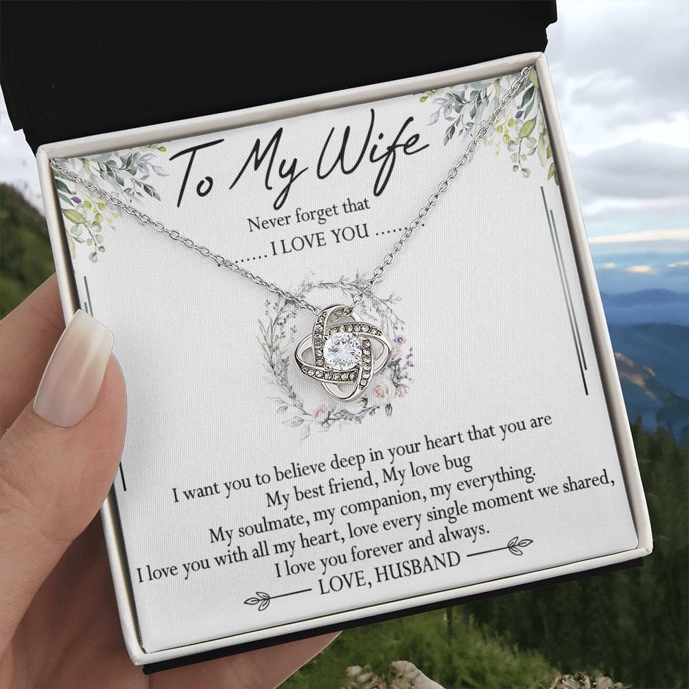 To My Wife Necklace, Necklace For Wife From Husband, To My Soulmate Necklace For Women, Soulmate Jewelry For Wife Beautiful Soulmate Gifts For Her Girlfriend Necklace Future Wife Gift Necklace