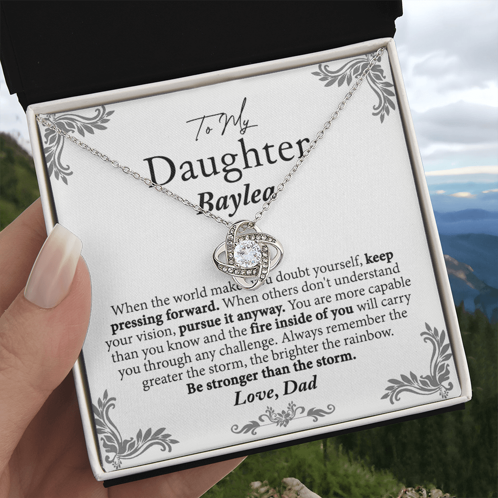 To My Daughter Gift Necklaces Pendants from Dad, Father and Daughter Gift Necklace Pendant On Graduation Gift Birthday Anniversary Christmas Includes Gift Box Jewelry Gift For Girls, Little Girl