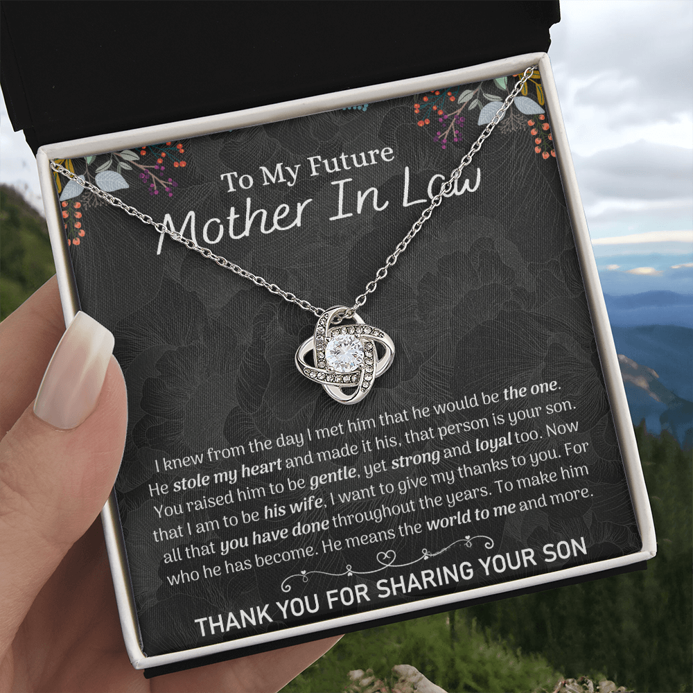 To My Future Mother In Law Necklace, To My Mother In Law Love Knot Necklace From Son, Future Mother In Law Gift Necklace, Future Mother In Law Pendant Gift, Jewelry Gift For Women, Mother In Law