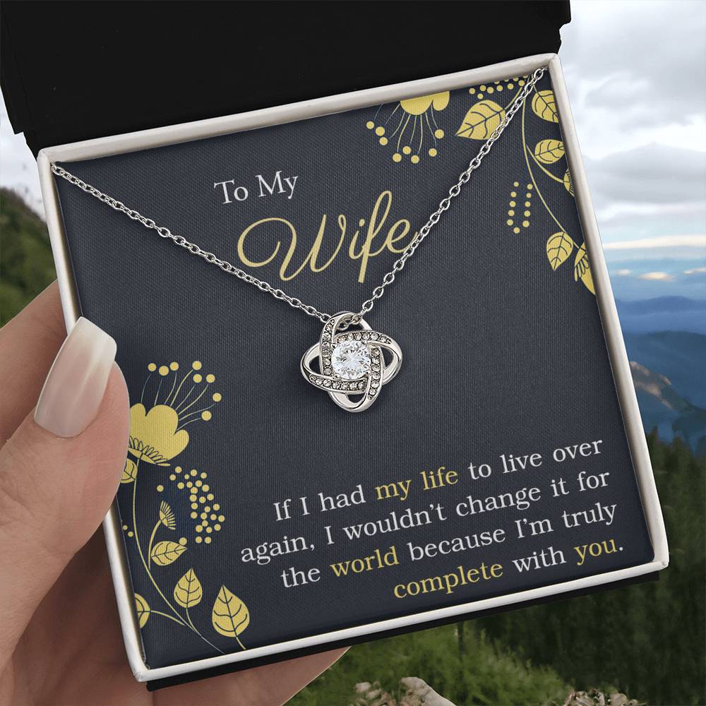 To My Wife Love Knot Necklace From Husband Valentines Day Necklace Gift For Wife Soulmate Gift Necklace Personalized Gift Jewelry For Wife Romantic Gift Necklace Happy Anniversary Necklace For Wife