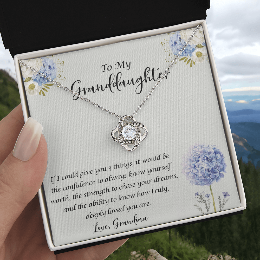 Granddaughter Gifts Necklace From Grandma - To My Granddaughter Necklace, Jewelry Keepsake Gifts For Granddaughter, Love Gift For Adults Or Girls On Graduation Gift, Wedding, Valentines, Christmas
