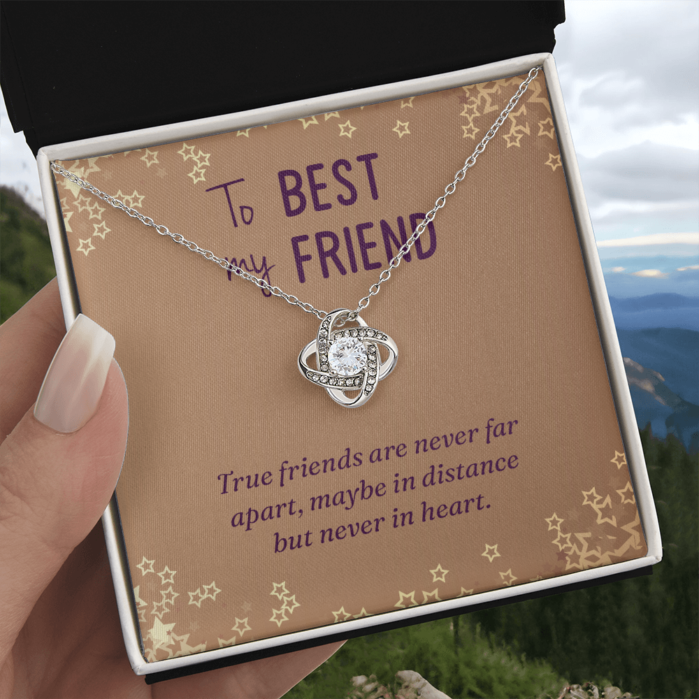 To My Best Friend Necklace Gift For Her On Xmas, True Friend Jewelry Gift To BFF
