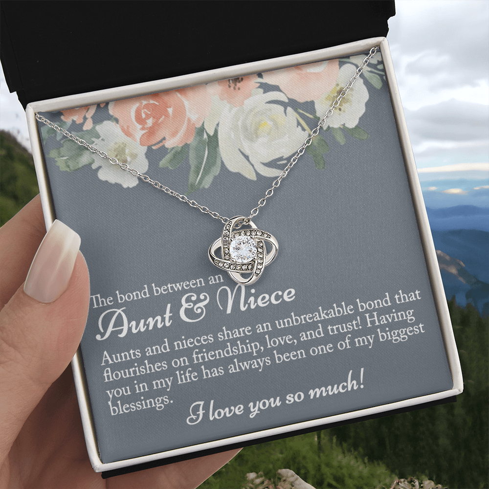 Aunt Gifts Necklace, The Bond Between An Aunt Love Knot Necklace, Gifts Necklace for Aunt Gifts from Niece, Necklaces for Women, Aunt Niece Necklace Gifts for Aunt Niece Stepmother Daughter