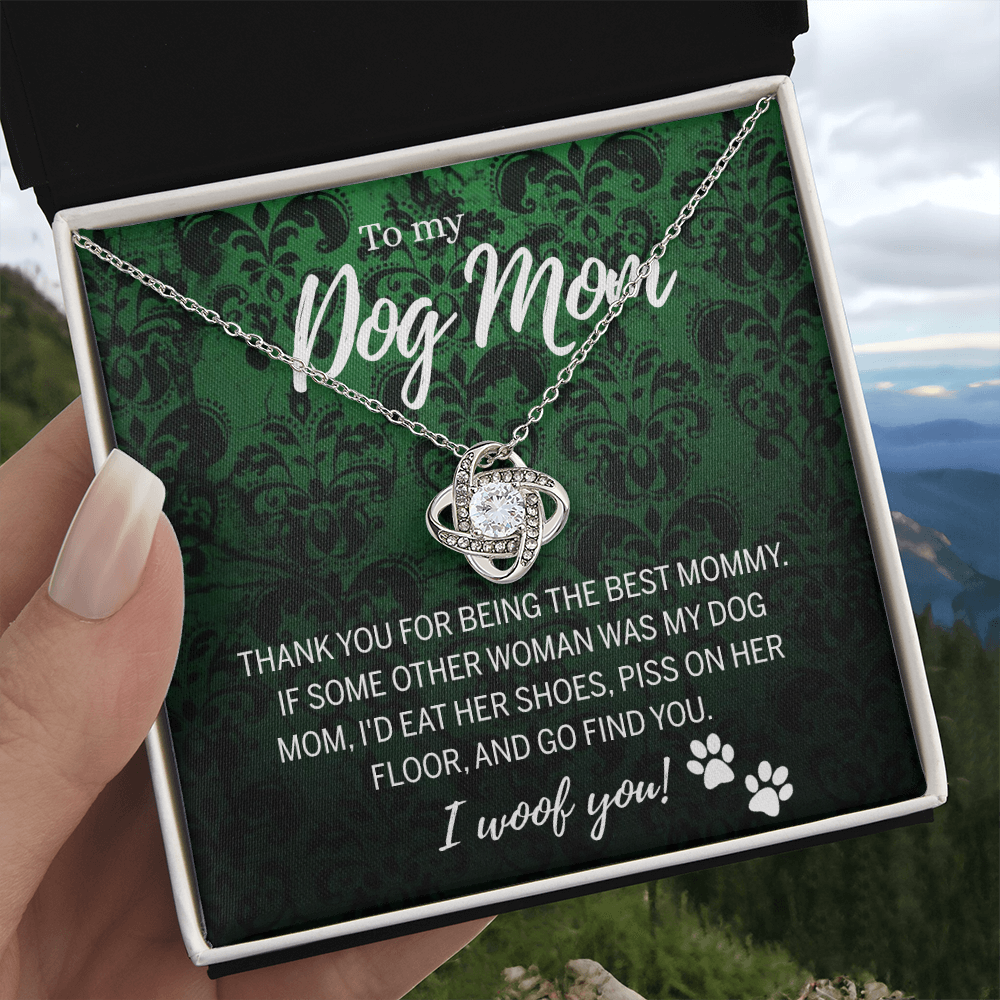 To My Dog Mom Necklace with Message Card And Box, Mother's Day Necklace Gift for Dog Mom, Dog Mom Gift Necklace, Mothers Day Necklace for Dog Mom Mother And Daughter Dog Lover Necklace for Women