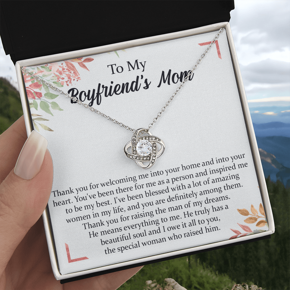 To My Boyfriend's Mom Necklace From Girlfriend, Gift Necklace To Boyfriend's Mom, Necklace For Boyfriend's Mom On Mothers Day Birthday Gift Christmas Anniversary, Jewelry For Women Girlfriend's