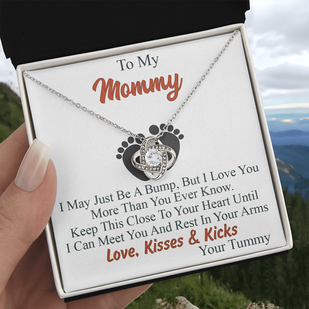 To My Mommy Love Knot Necklace Trendy Gift for First Time Mom Gifts for Family