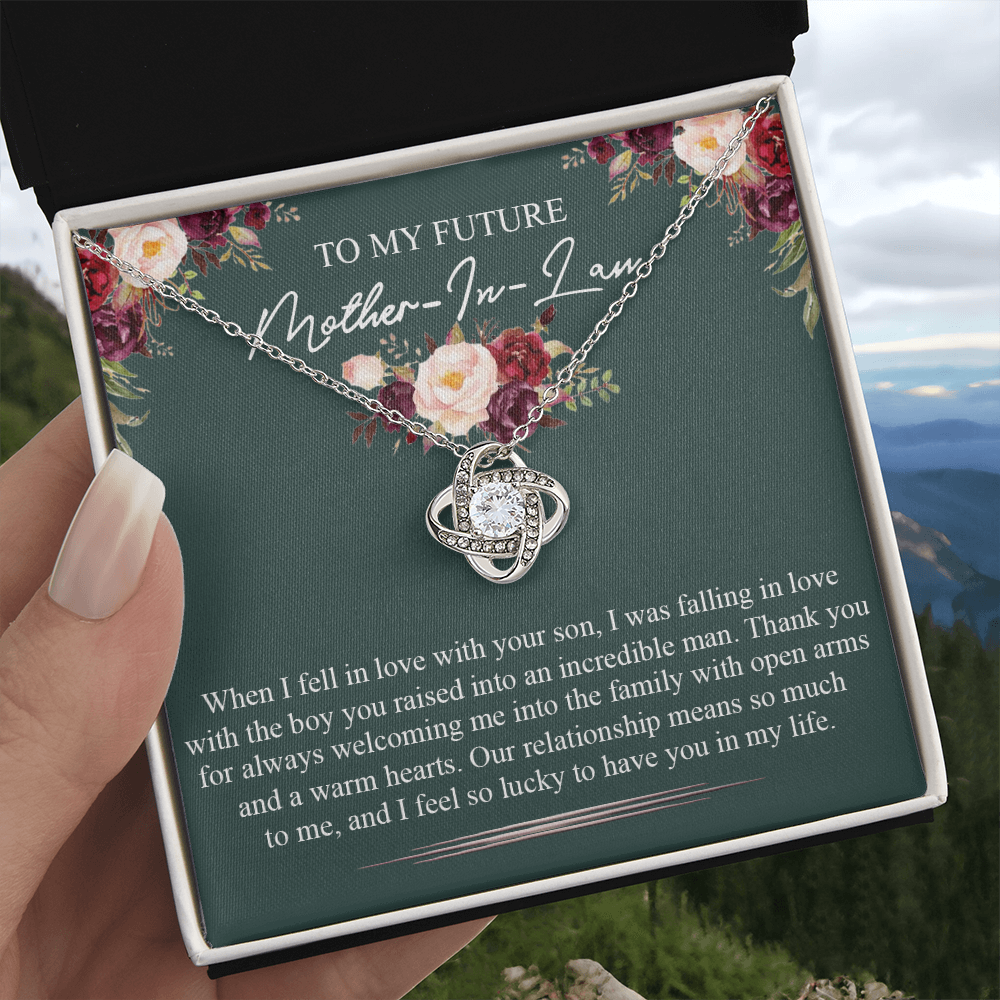 Future Mother In Law Necklace, To My Future Mother In Law Necklace From Son Mother In Law Love Knot Necklace Gift For Mother In Law From Son In Law Mother's Day Necklace Gift From Son In Law Jewelry