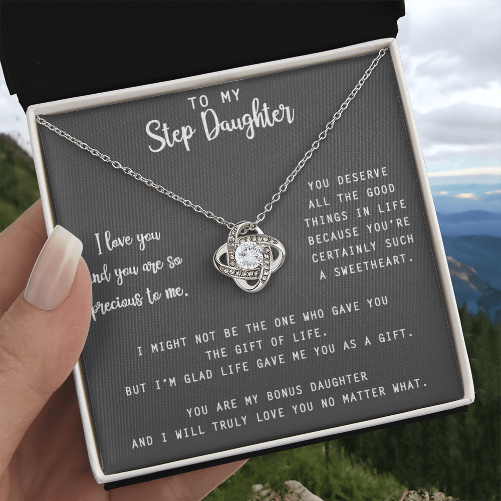 Bonus Daughter Gifts Necklace- Stepdaughter Gift From Stepmom, Daughter Necklace From Unbiological Mom, Step Daughter Gifts From Stepmom, To My Stepdaughter Necklace On Your Graduation Day Necklace