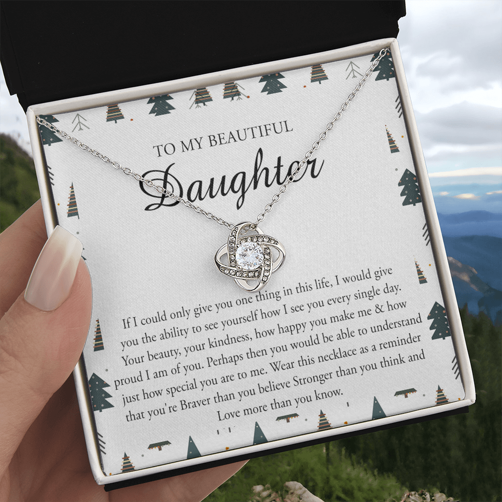 To My Beautiful Daughter Necklace Gift from Mom, Mother And Daughter Birthday Gift Christmas from Mother to Daughter Gift Personalized Necklace For Daughter Gifts from Mom Jewelry for Girls