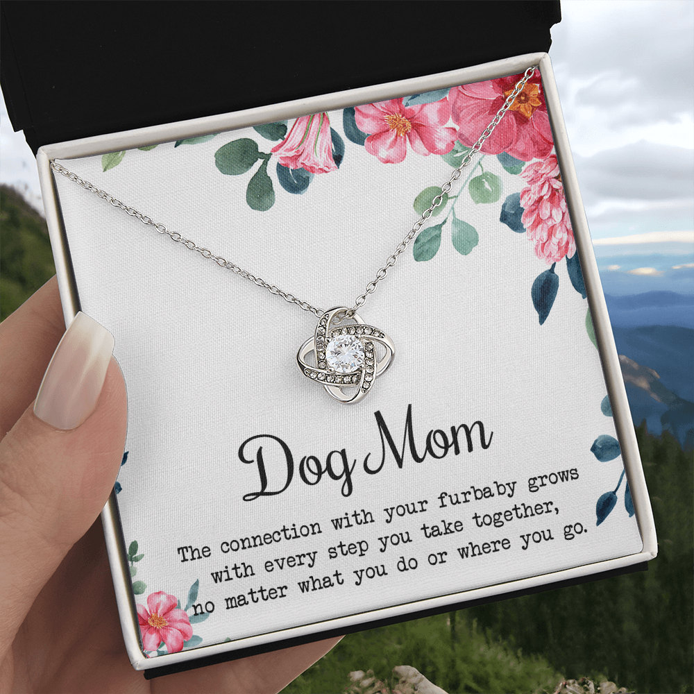 Dog Mom Necklace, To My Dog Mom Love Knot Necklace From Daughter Son To Mom Dog Mom Pendant Gift On Christmas Birthday Necklace Gift For Mother In Law Gift Necklace, Necklace Gift For Mom, Mommy