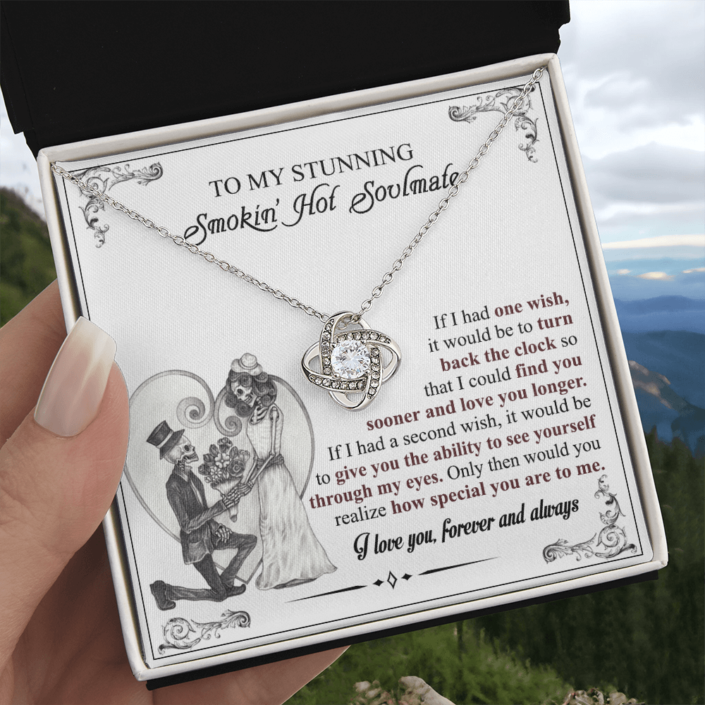 Soulmate Gift Necklace And Box, To My Stunning Smokin Hot Soulmate Necklace From Husband, Boyfriend, My Soulmate Necklace, Soul Mates to My Soulmate Gift Necklace From Husband, Soul Mate Necklaces