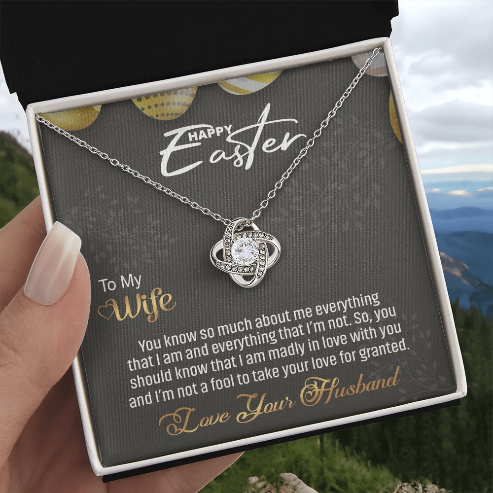 To My Wife Necklace From Husband Valentines Day Necklace Gift For Smokin' Hot Wife, Soulmate Gift Necklace, Personalized Gift Jewelry For Women Romantic Gift Necklace Happy Easter Necklace For Wife