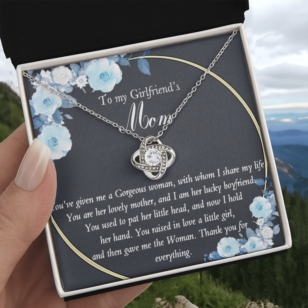 To My Girlfriends Mom Necklace From Daughter, Son On Mother's Day Gift For Her On Christmas, Anniversary, Birthday Gifts