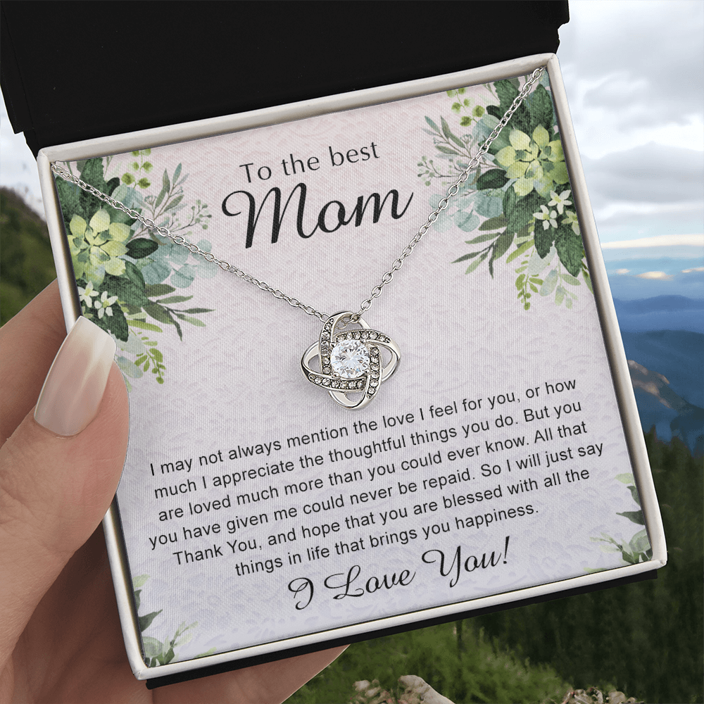 To My Mom Necklace From Daughter, Son - Mother And Daughter Gift Necklace For Mom, To The Best Mom Necklace For Women, Mom Gift Necklace, Jewelry For Mom On Birthday, Anniversary, Mothers Day