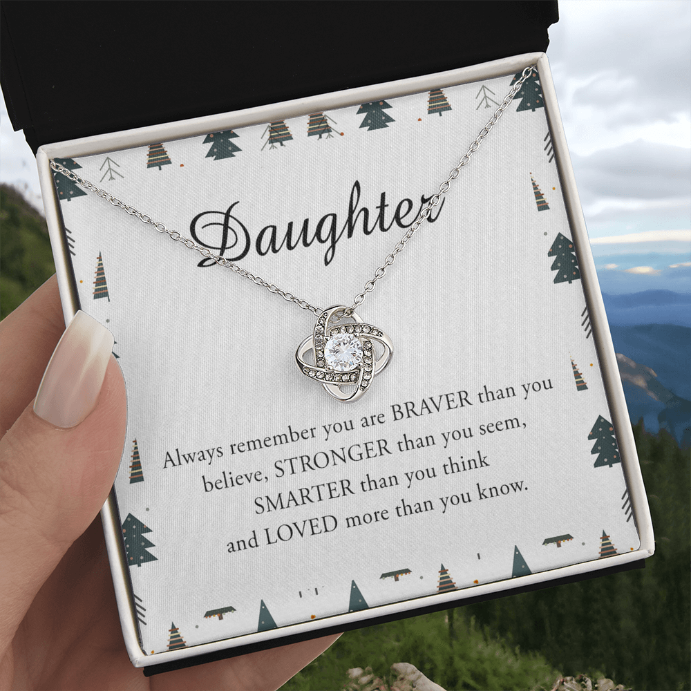 To My Daughter Merry Christmas Necklace Gift for Daughter Christmas Jewelry for Daughter Christmas Pendant Card Gift for Daughter Xmas Gift Necklace Jewelry Gift For Girls, Little Girl