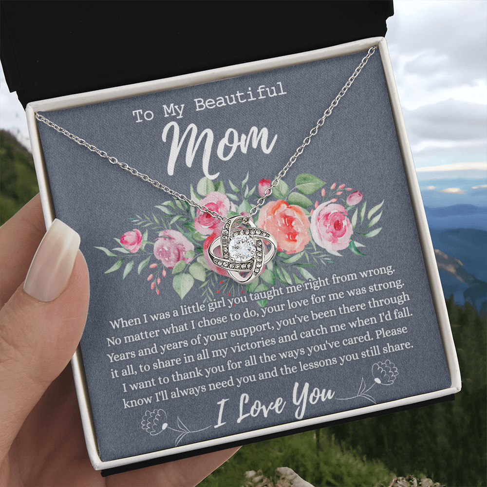Mother's Day Necklace Gift For Her, To My Mom Necklace From Daughter, Beautiful Mom Love Knot Necklace Gift For Mom mazing Mom, Bonus Mom On Mothers Day, Anniversary, Birthday, Jewelry For Mom