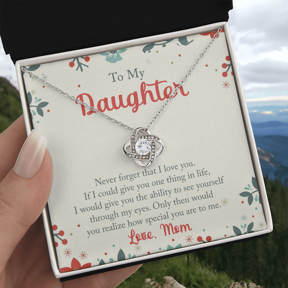 To My Daughter Necklace From Mom, Mother And Daughter Gifts Necklace For Daughters On Graduation Gift Christmas Birthday,  Jewelry Gift for Girls, Necklace For Little Girl, Bonus Daughter Necklace