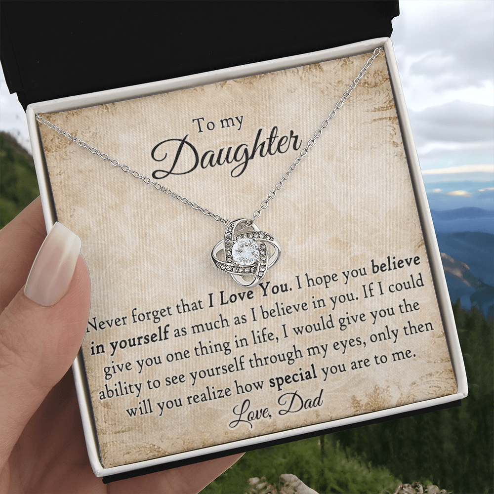 To My Daughter Necklace from Dad Daughter Necklaces Gift from Dad Father Sterling Steel Necklace Jewelry for Daughter Inspirational Gifts for Daughter on Christmas Birthday Graduation Gift