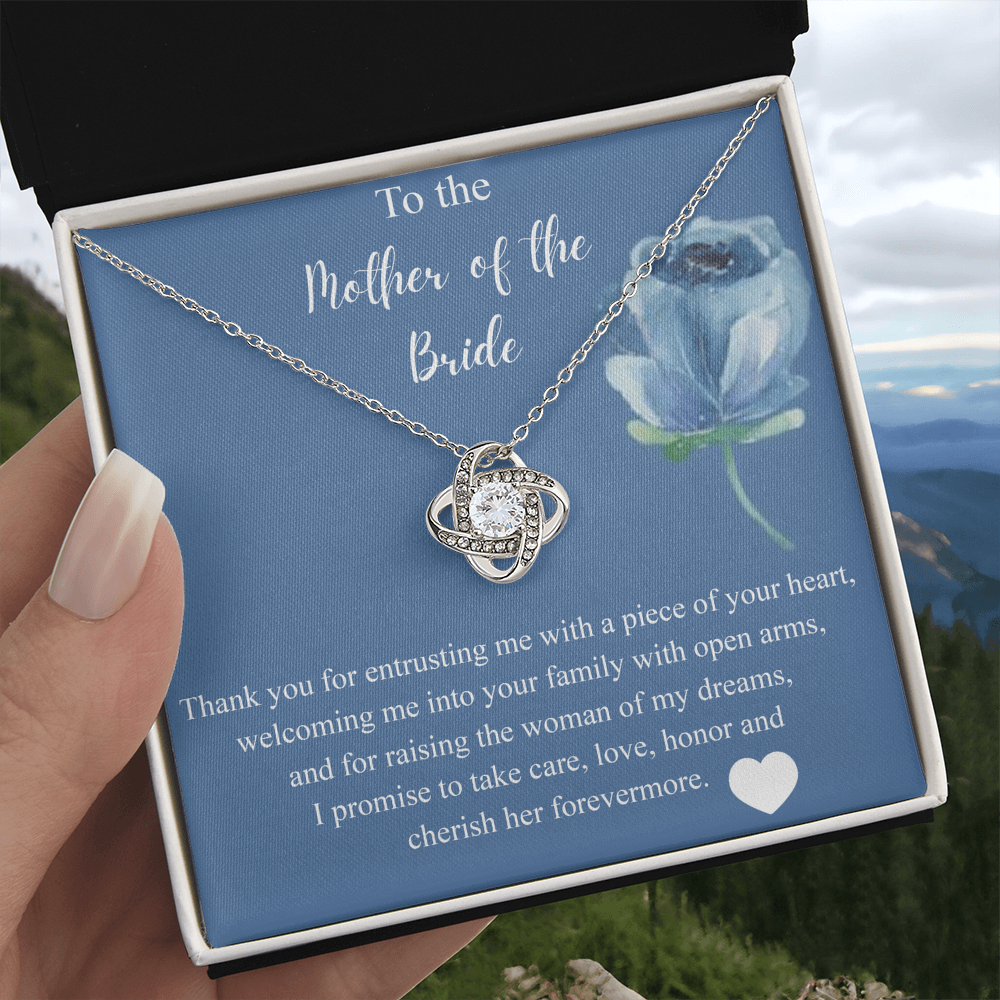 Mother Of The Bride Gift From Groom, Love Knot Necklace, Future Mom