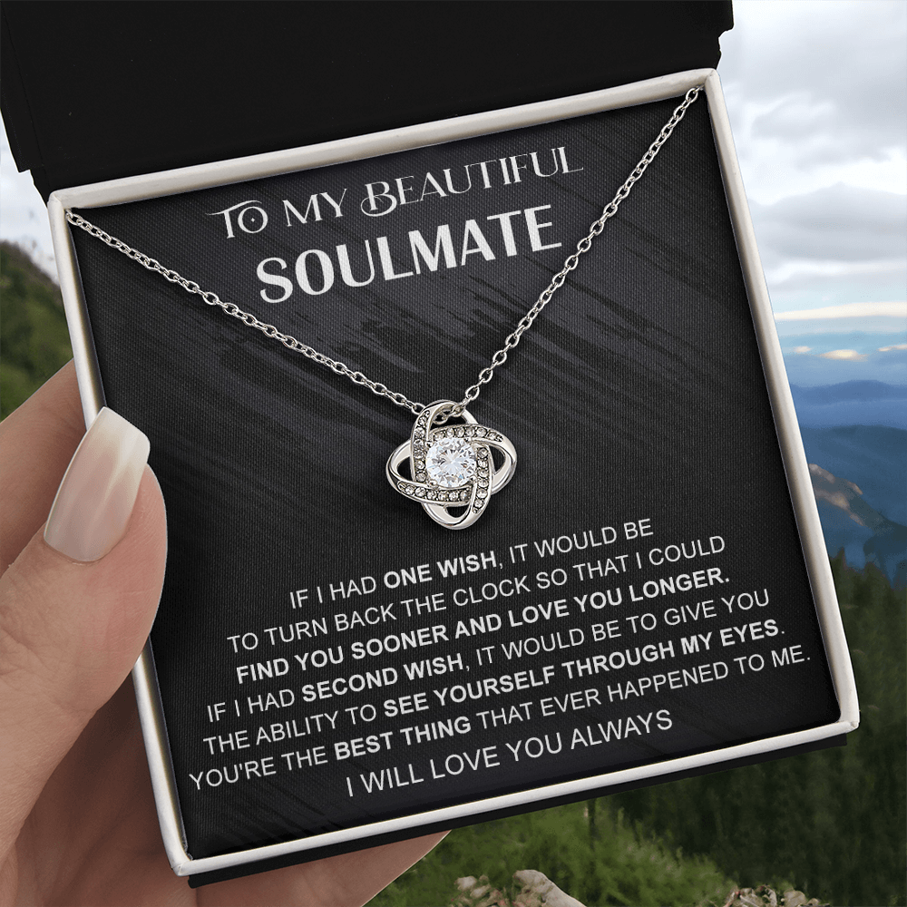 Necklace Gift For Soulmate, Valentine's Day Gift Necklace For Soul Mate, To My Beautiful Soulmate Gift Necklace From Boyfriend, Husband for Her Romantic, Girlfriend Gifts Necklace
