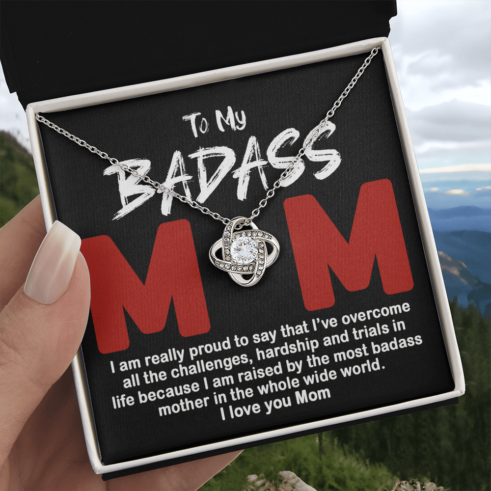 To My Badass Mom Necklace Badass Mom Gift, Jewelry For Step Mom On Mother's Day