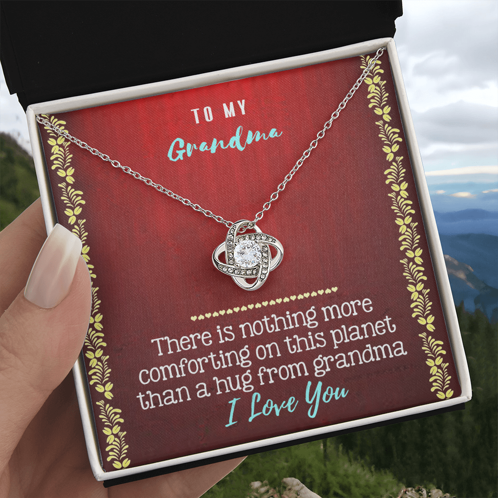 To My Grandma Gift Necklace, Love Knot Necklace Gift for Grandmother - Mothers Day Necklace For Grandma Nana, Grandma Jewelry Gift For Women From Grandchildren GrandKids , Pendant For Grandmother