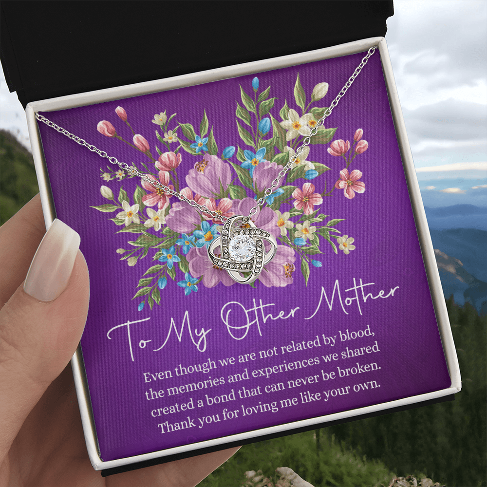 Mother Necklace, To My Other Mother Love Knot Necklace Gift From Daughter, Mother And Daughter Gift Necklace Personalized Gift Necklace For Mom, Thank You Pendant, Love Knot Necklace Gift For Women