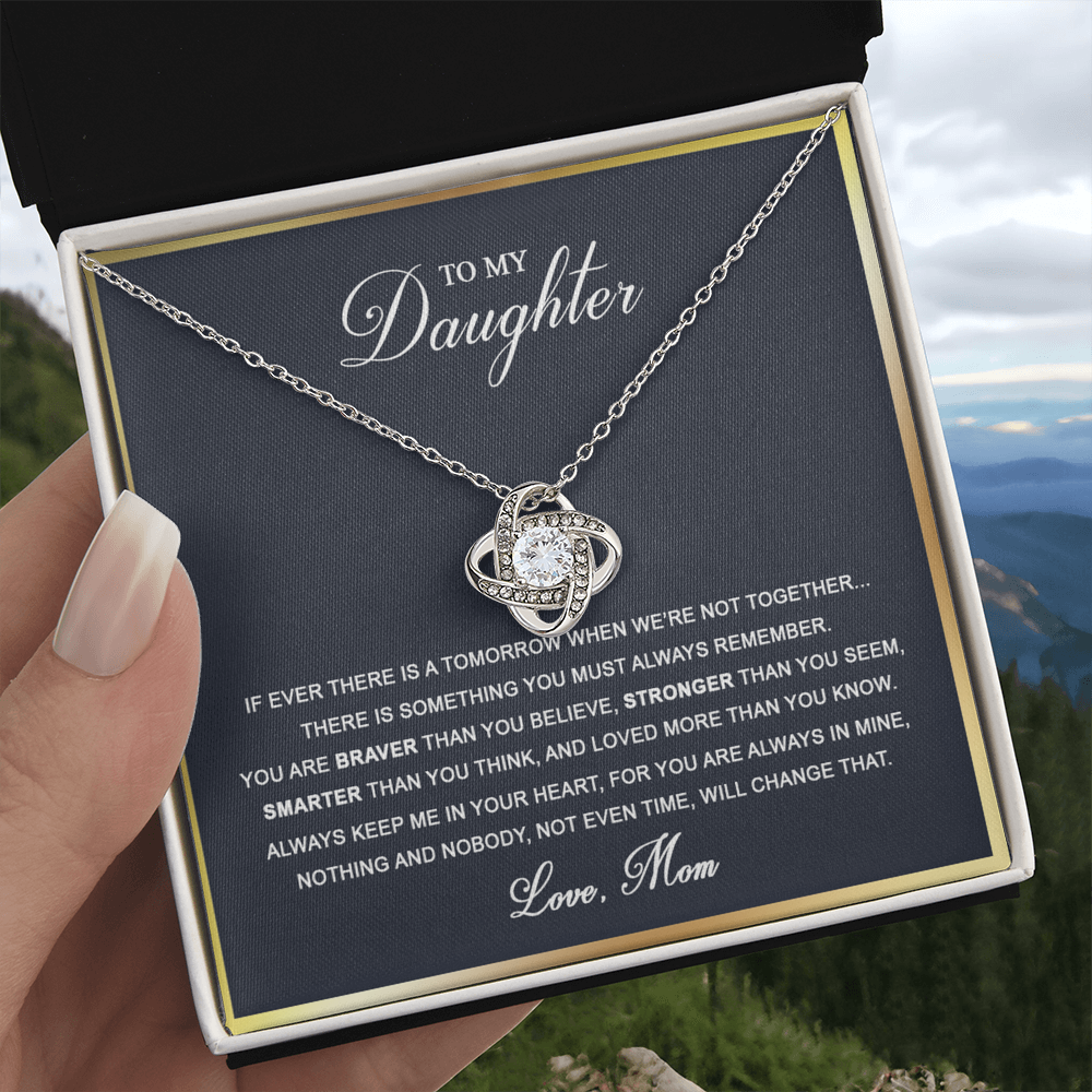 To My Daughter Necklace Gift From Mother, Daughter Gift From Mom, Daughters Birthday, Unique, Grown Up Daughter, Smarter Than You Think, And Loved More Than You Know Always Keep Me In Your Heart