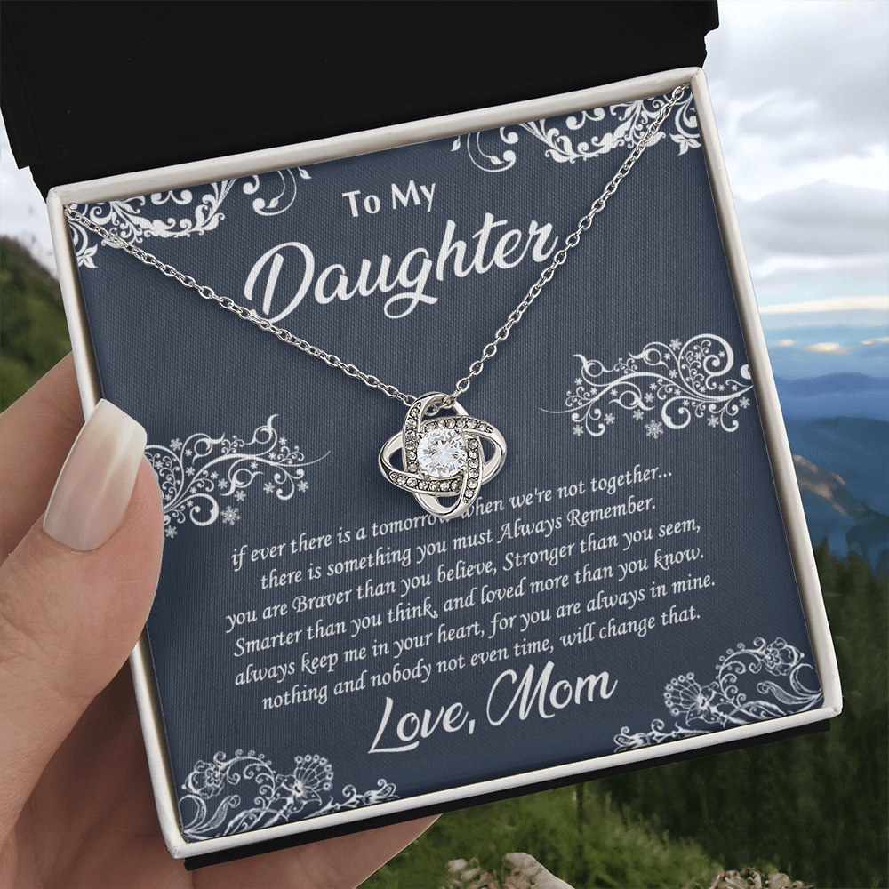 Daughter Gift Necklace From Mom, To My Daughter From Mom, Mother Daughter Necklace, Gifts For Daughters From Mothers, Jewelry Gift For Bonus Daughter On Birthday, Christmas, Graduation