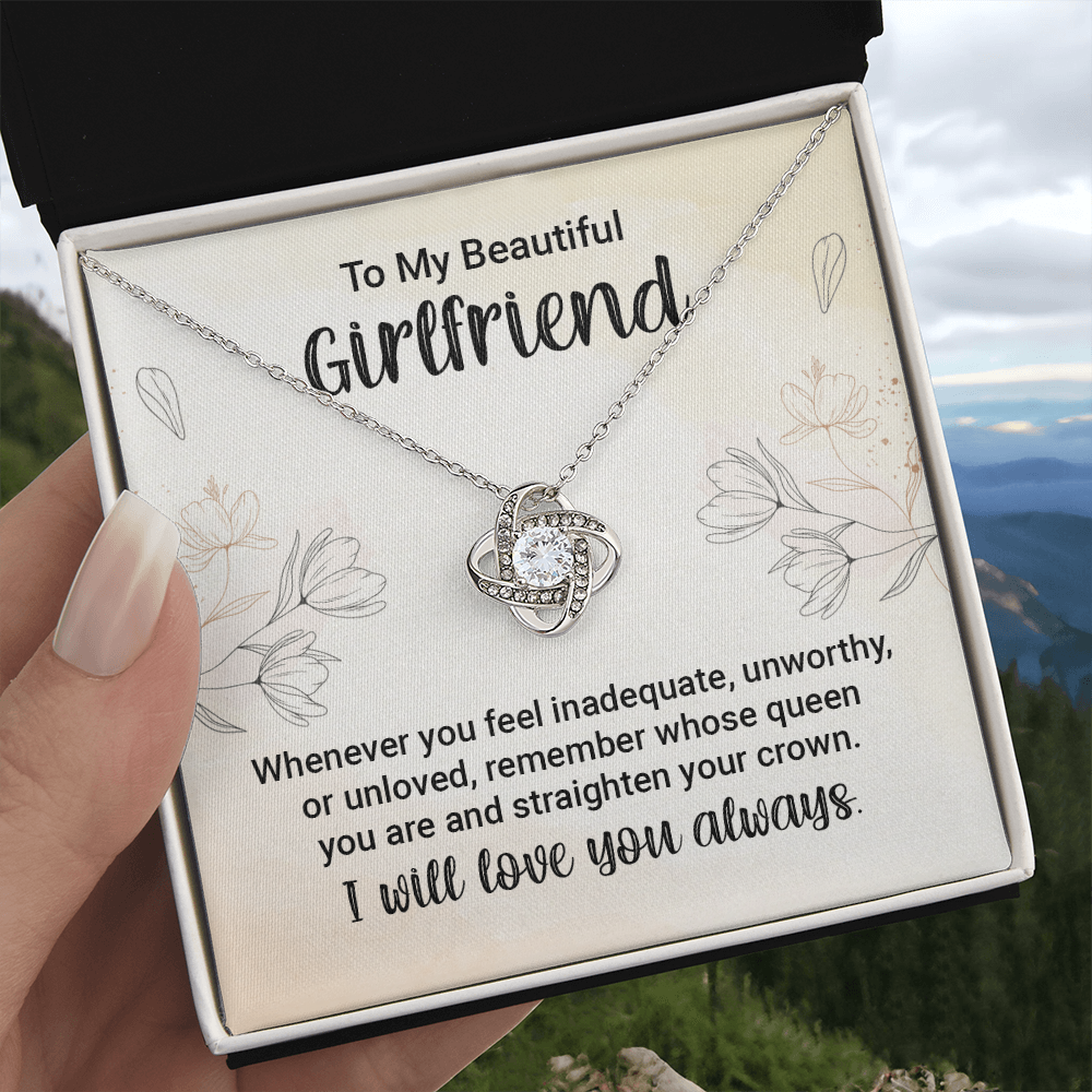 To My Beautiful Girlfriend Necklace From Boyfriend Love You Gift On Xmas For Her