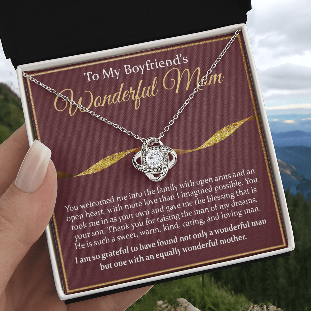 Personalized Gift Necklace For Boyfriends Mom, To My Boyfriend's Mom Necklace From Girlfriend's Mom,  Mother's Day Necklace For Boyfriend Mother, Mother's Day Necklace Gift for Bf Mom On Anniversary