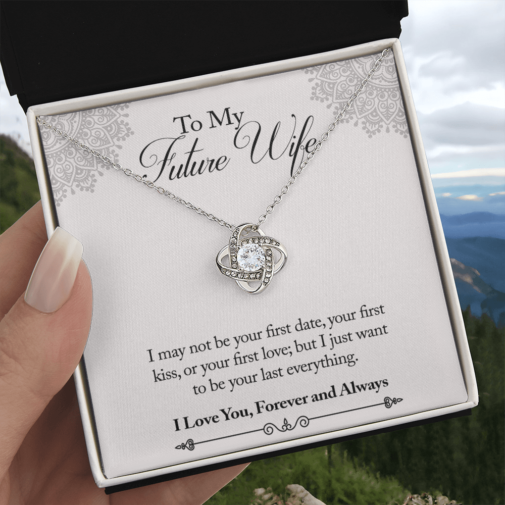 To My Future Wife Necklace From Husband, Wife Necklace For Women Love Knot Necklace Gift For Future Wife, Anniversary Necklace Gift For Wife, Soulmate Gift Necklace, Husband And Wife Necklace Sets