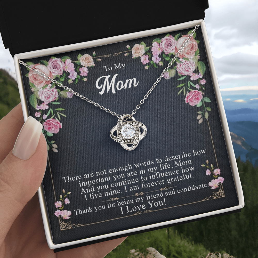 To My Mom Love Knot Necklace, Gift Necklace for Mother, Mother's Day Gift