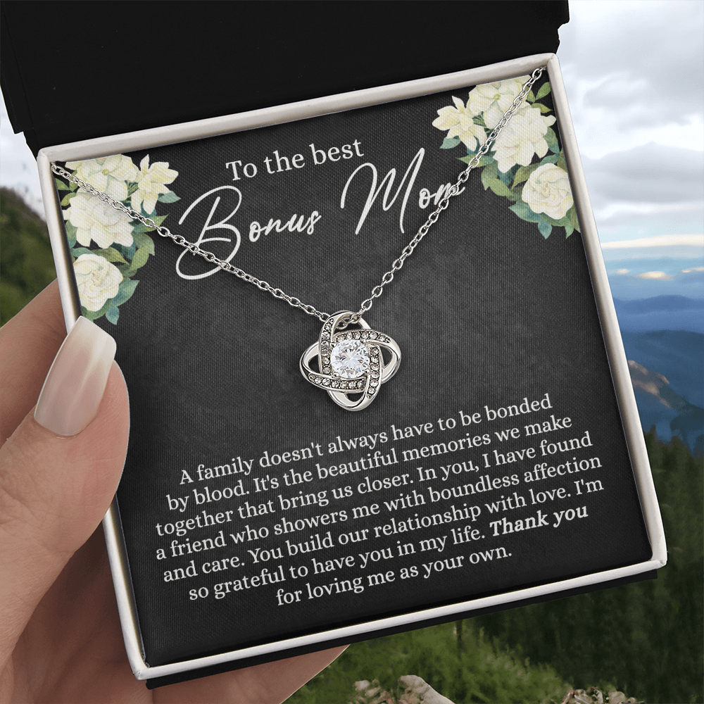 Bonus Mom Gift Necklace, To The Best Bonus Mom From Bonus Daughter, Mother Daughter Necklace Gift For Her, Bonus Mother Gift Necklace On Mother's Day, Anniversary, Birthday, Jewelry For Women
