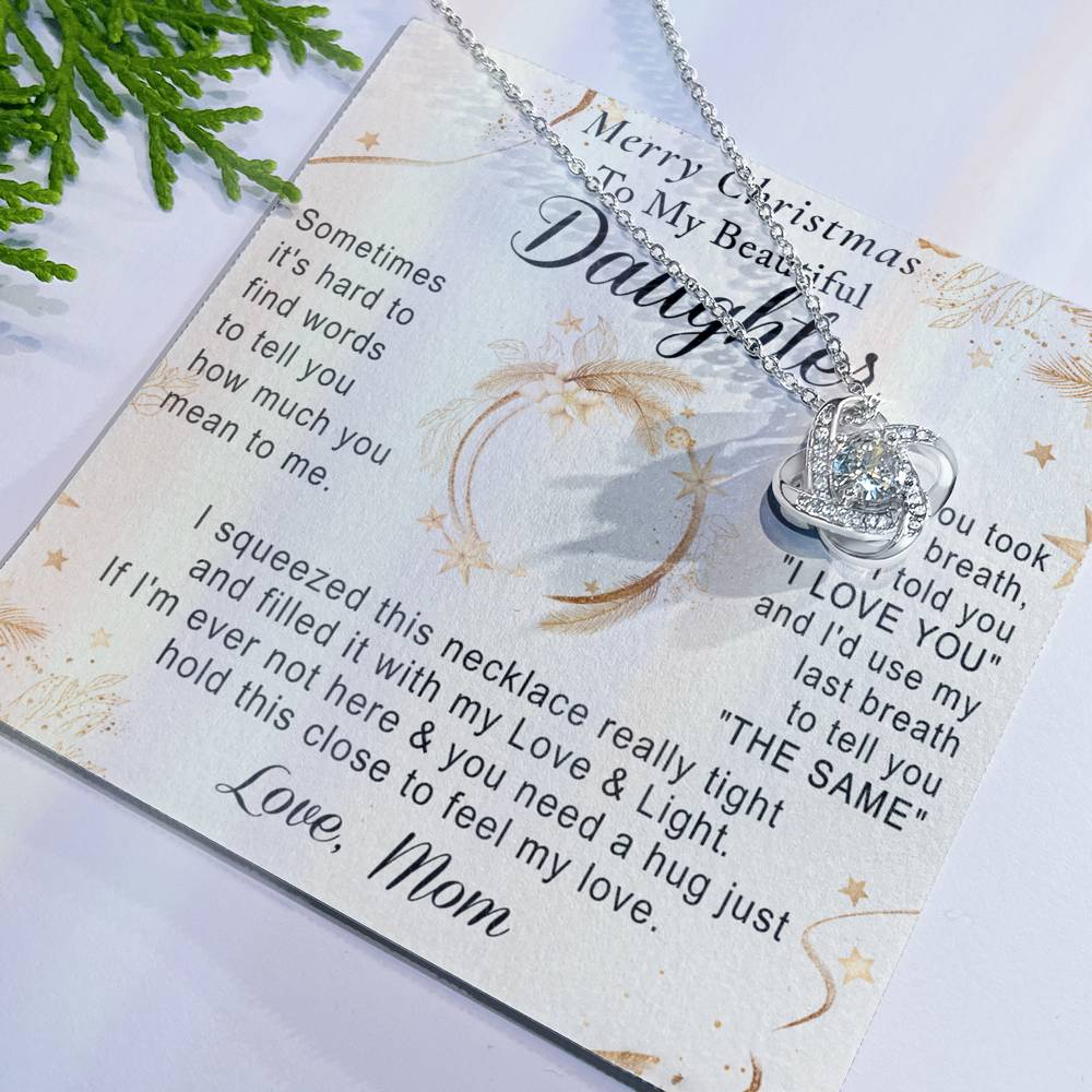 Personalized Gift Necklace - To My Daughter Necklace from Mom Graduation Gift Necklace for Daughter from Mother Daughter Christmas Necklace from Mom for Xmas Holiday Gifts Jewelry Gift For Girls
