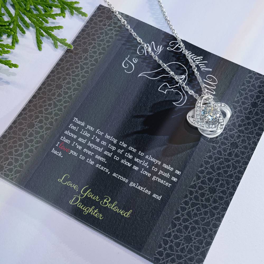 To My Mom Necklace From Daughter, Thank You For Mom Necklace Gift For Women, Mother And Daughter Gift Necklace, Your Beloved Daughter Necklace Gift For New Mom, Beautiful Mom On Mother's Day