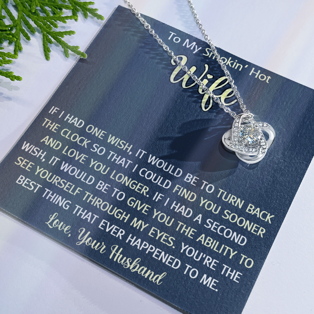 Gift Necklace For Wife, Birthday Gifts Necklace For Wife From Husband Pendant, Valentines Day Find You Sooner Jewelry Box Pendant Personalized Custom Romantic Gift Necklace For My Best Wife Ever