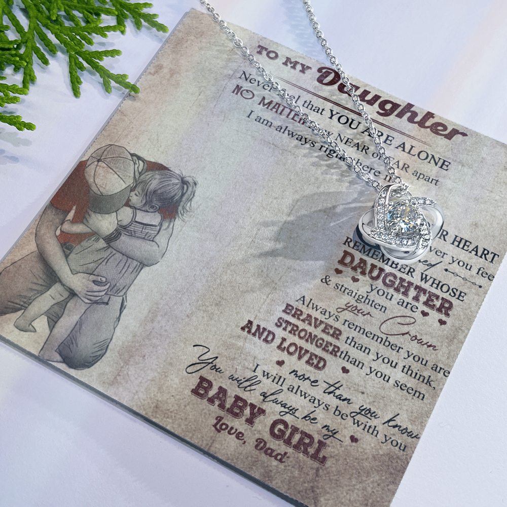 Daughter Gift Necklace From Dad - Father And To My Daughter Necklace From Daddy - Birthday, Graduation Gift For Daughter, Congratulation Gift For Her, Daughter, Jewelry Gift For Girls Little Girls