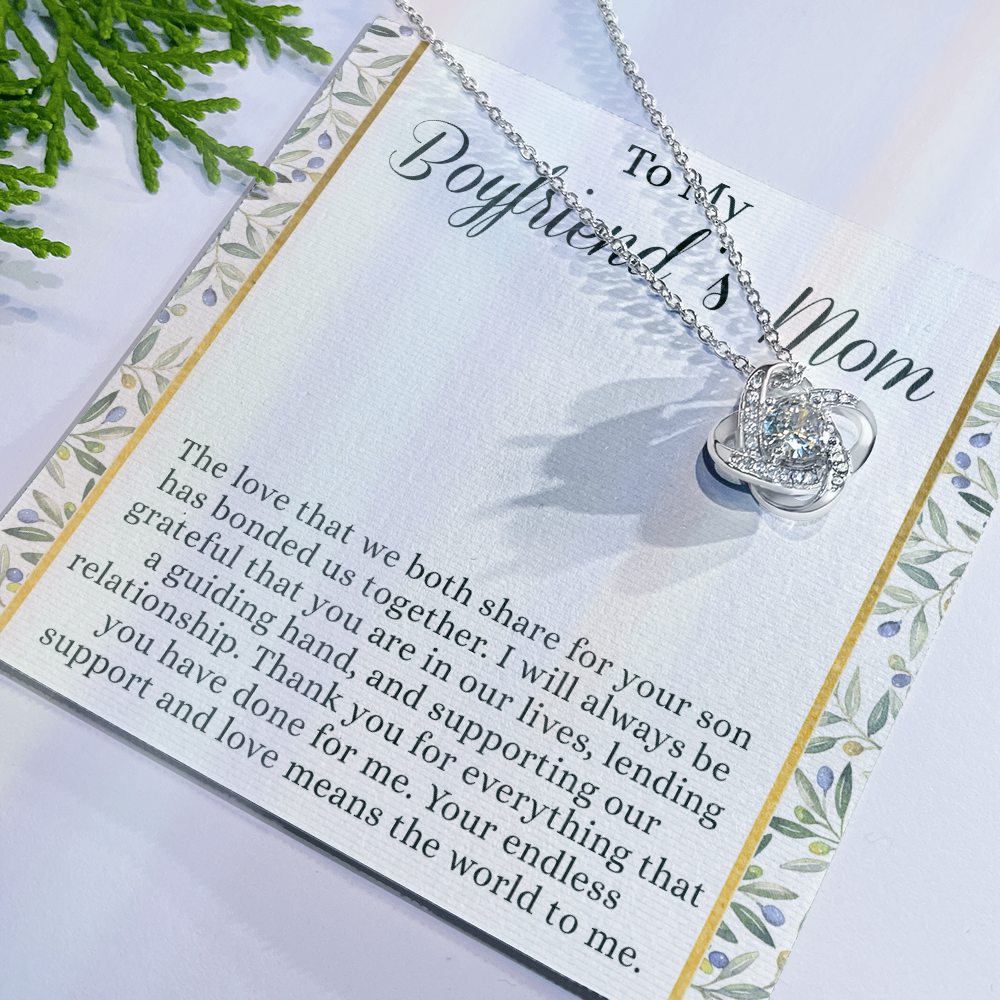 To My Boyfriend's Mom Necklace From Girlfriend Mom, Customize Name Gift Necklace For Boyfriend's Mom Gift Mothers Day Necklace For Boyfriends Mom From Girlfriend, Presents for Mom Necklace for Women