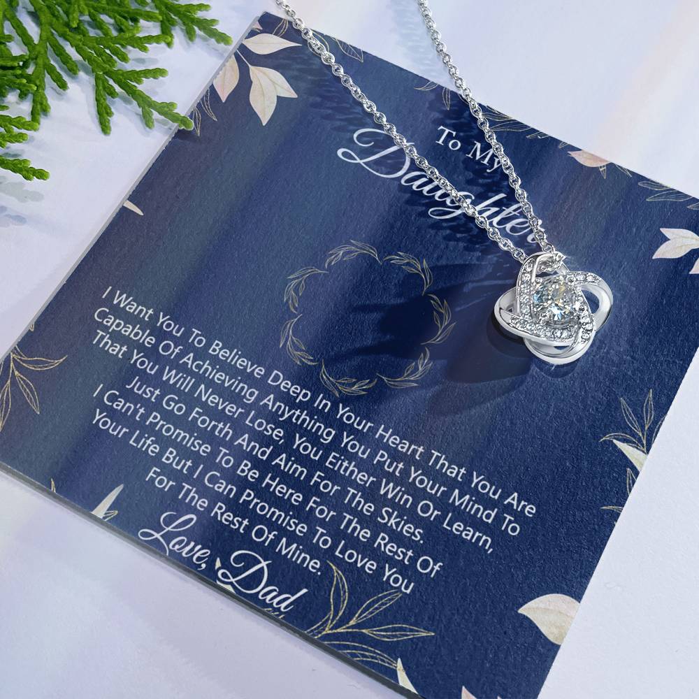 Gift Necklace For Daughter from Dad - Father And Daughter Necklace, for Daughter Gift from Dad To My Daughter Necklace Daughters Birthday Christmas Jewelry Gift for Girls Women, Daughter