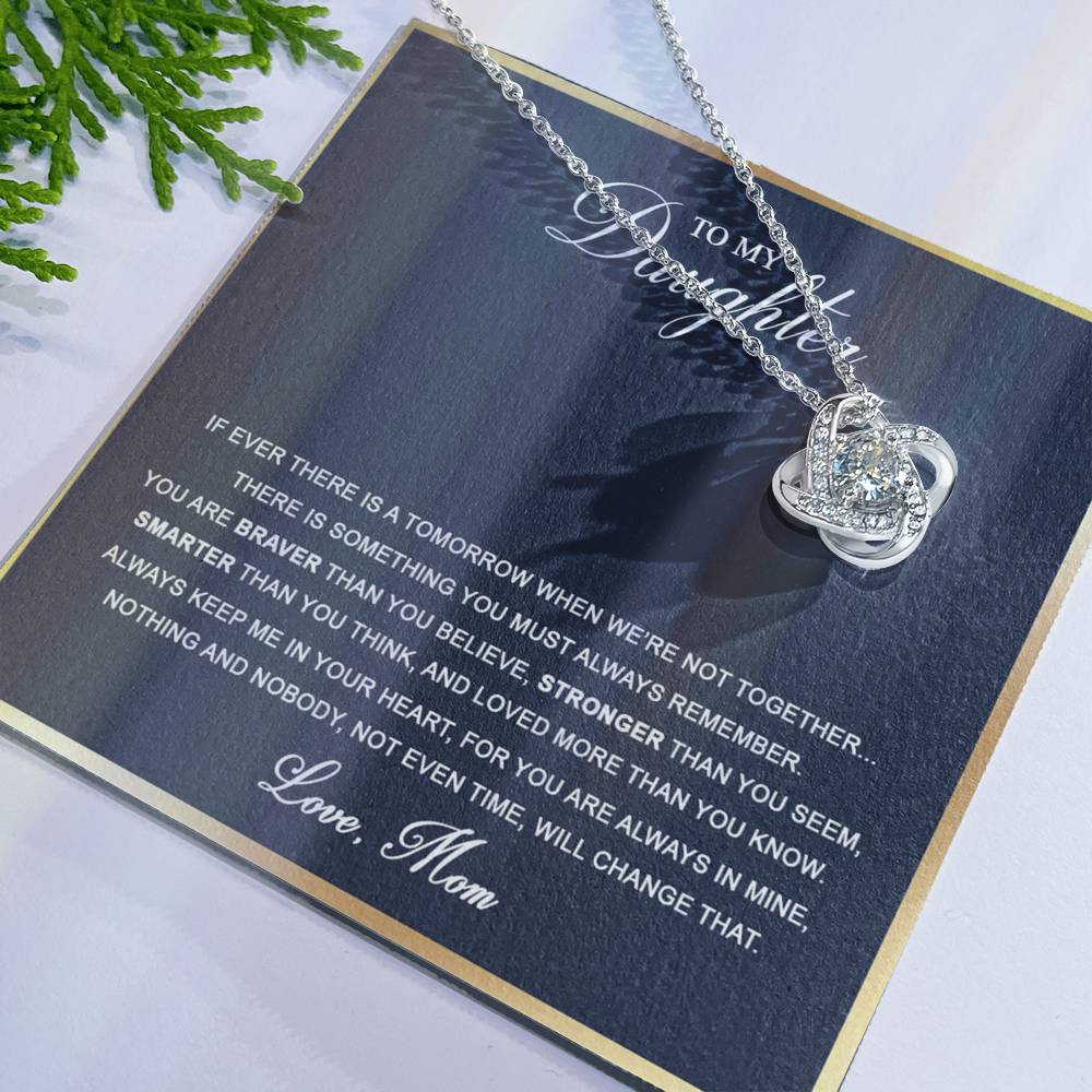 To My Daughter Necklace Gift From Mother, Daughter Gift From Mom, Daughters Birthday, Unique, Grown Up Daughter, Smarter Than You Think, And Loved More Than You Know Always Keep Me In Your Heart