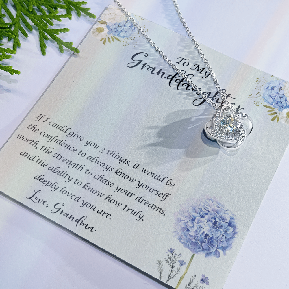 Granddaughter Gifts Necklace From Grandma - To My Granddaughter Necklace, Jewelry Keepsake Gifts For Granddaughter, Love Gift For Adults Or Girls On Graduation Gift, Wedding, Valentines, Christmas
