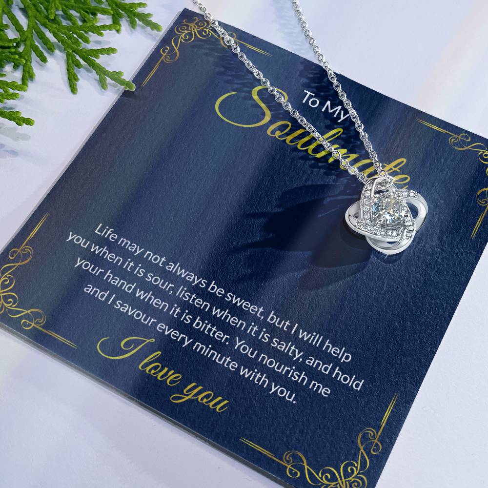 Soulmate Gift Necklace For Her To My Soulmate Necklace From Husband, Boy Friend To Soulmate Love Necklace Gift For Her Soulmate Jewelry Gift Her Gift Necklace for Her Romantic, Girlfriend Gift