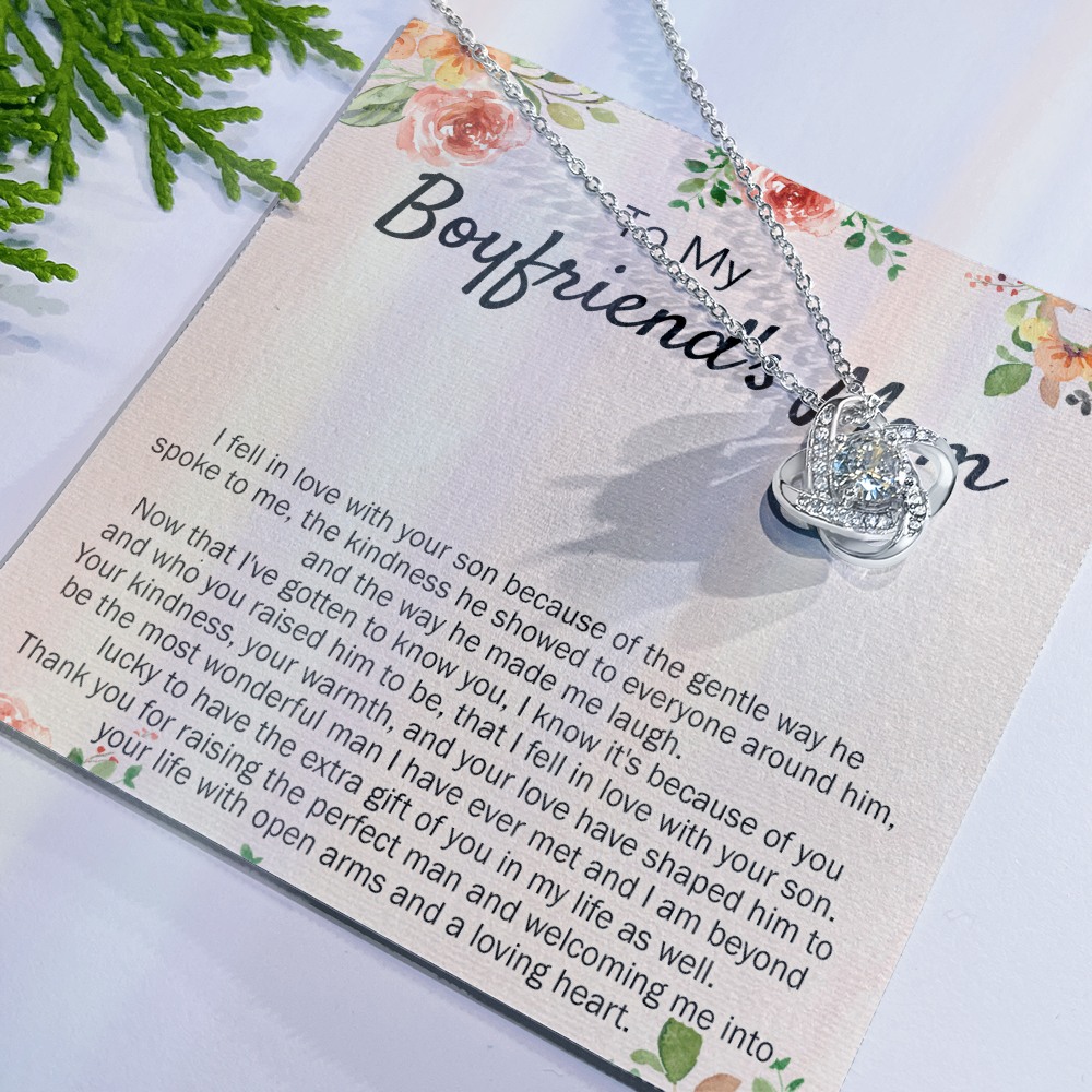 To My Boyfriend's Mom Necklace From Girlfriend Mom, Mothers Day Necklace For Boyfriends Mom From Girlfriend, Presents for Mom Necklace for Women, Necklace For Christmas, Birthday Gift Anniversary