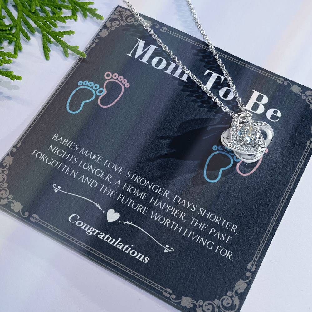 Mom To Be Love Knot Necklace Mom Gift, Gift For New Mom,First Mother's day Gift