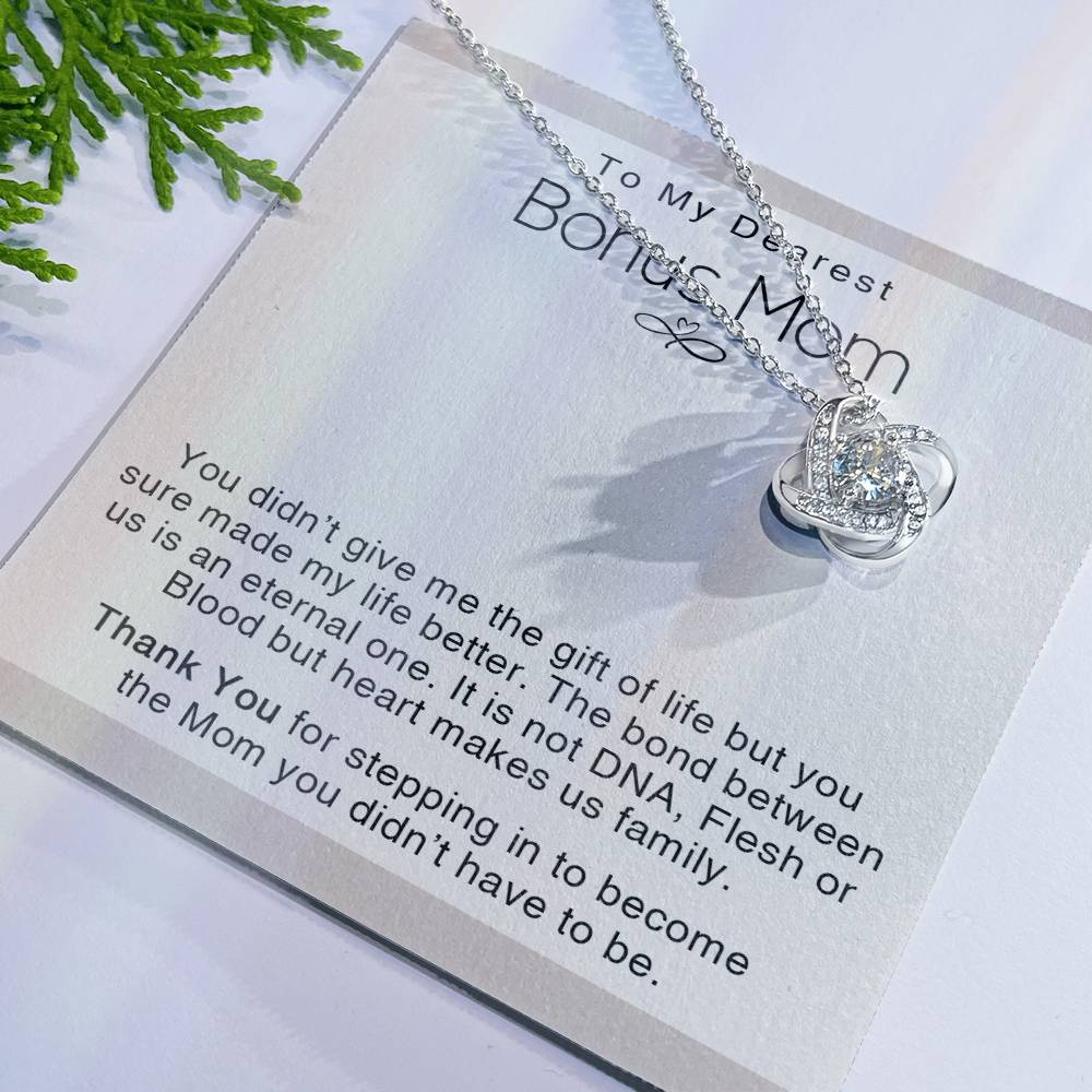 To My Dearest Bonus Mom Necklace Gift Mother's Day Gift Necklace Bonus Mom Gift
