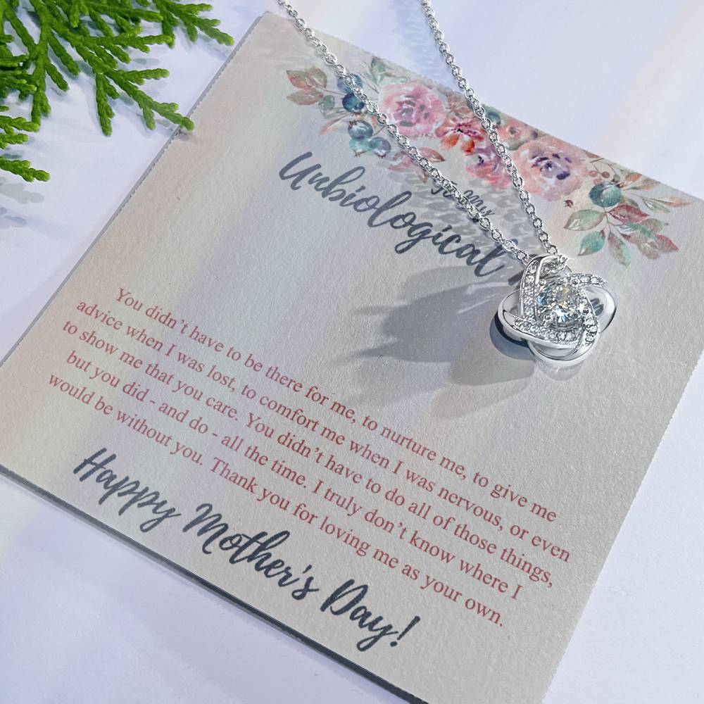 Mother's Day Gift Necklace To My Unbiological Mom Necklace Gift for Bonus Mom