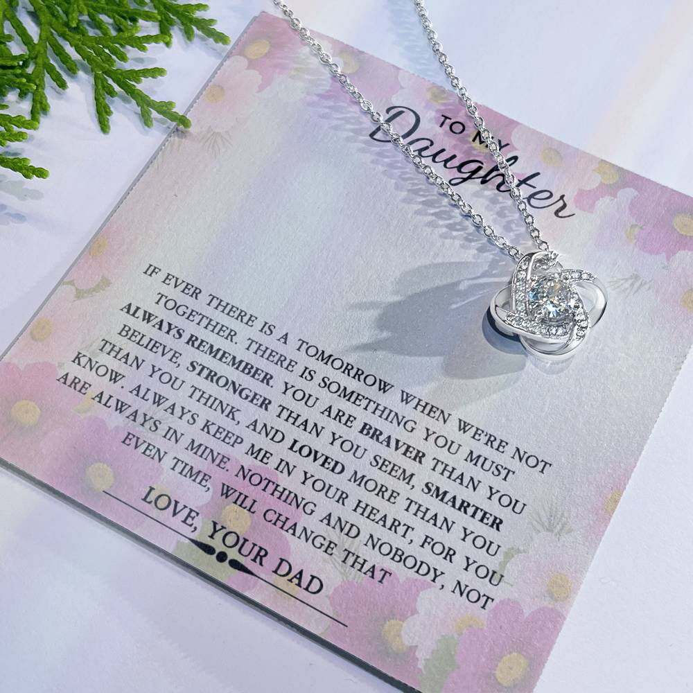 To My Daughter Necklace Gift From Dad, Father And Daughter Necklace, Daughter Gifts From Dad, Father Daughter Gifts Jewelry For Girls, Little Girl Pendant On Birthday, Graduation Gift For Daughter