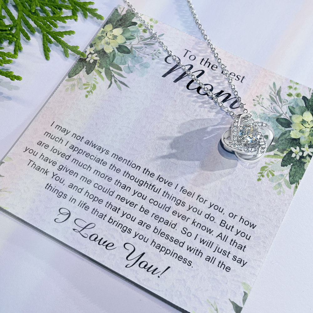 To My Mom Necklace From Daughter, Son - Mother And Daughter Gift Necklace For Mom, To The Best Mom Necklace For Women, Mom Gift Necklace, Jewelry For Mom On Birthday, Anniversary, Mothers Day