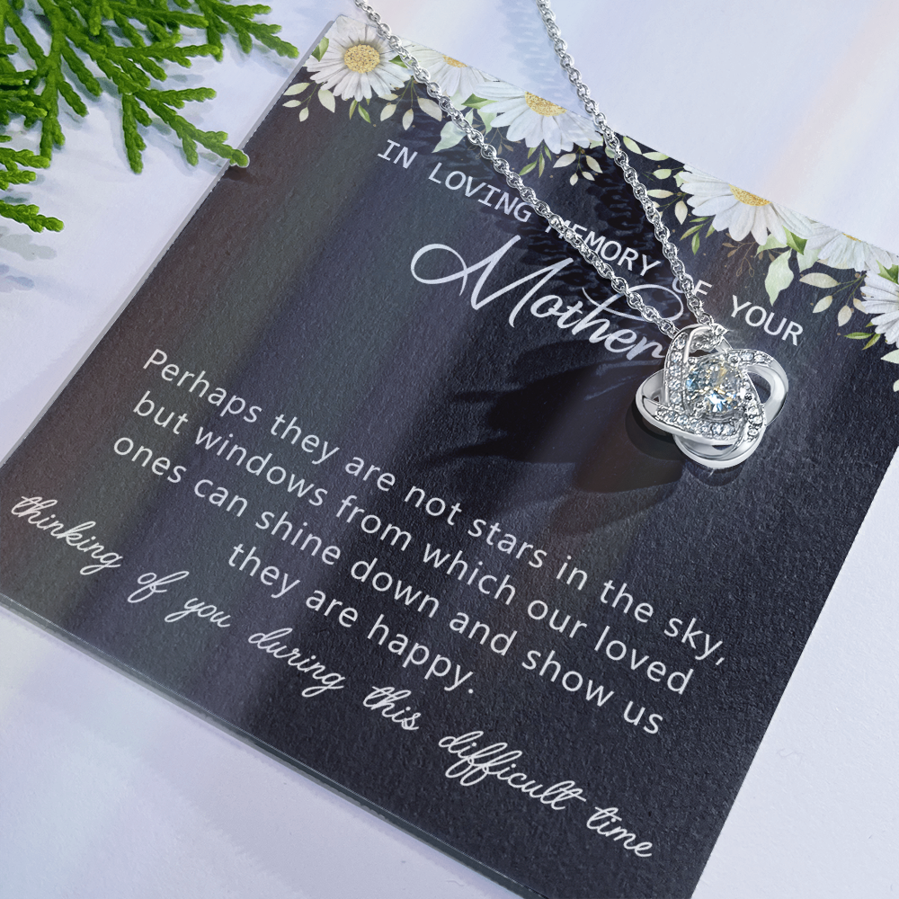 In Loving Memory Of Your Mother Gift Necklace, Sympathy Loss Of Mother Bereavement Gift Jewelry Box Necklace for Remembrance of Mother, Loss Of Mother Gift Condolences, Jewelry Gift for Women